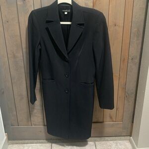 Bebe Black Trench Coat Size 6